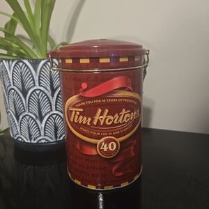 Tim Hortons 40th Anniversary Collectible Tin #004 Coffee Kitchen Decor